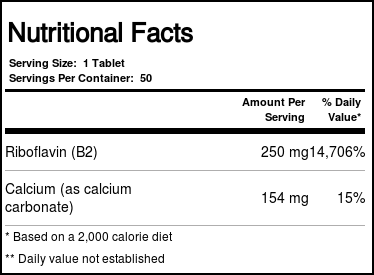 Nature's Life, B-2 250 mg - 50 Tabletes - Imagem 4