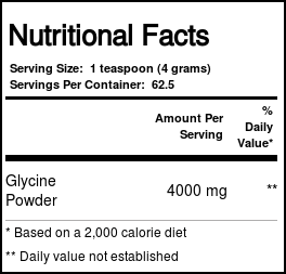 Vital Nutrients Glycine Powder - 250 Grams - Imagem 2