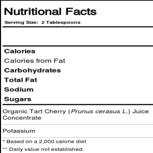 Solaray Orgânico Tart Cherry Juice 16 oz