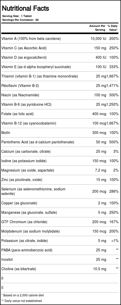 Nature's Plus, Ultra One® - Cápsulas Diárias, Livre de Ferro - 60 Cápsulas Vegetarianas - Imagem 2