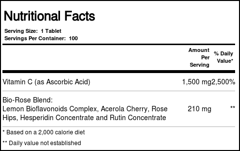Nature's Life C-Complexo 1500 mg 100 Tabletes - Imagem 4
