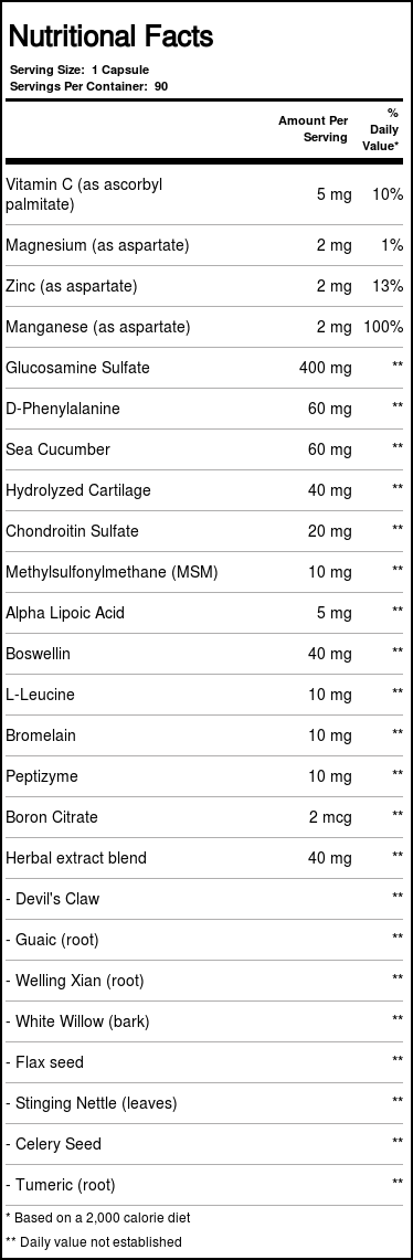 Life-Flo Glucosamina mais 90 Cápsulas Vegetarianas - Imagem 2