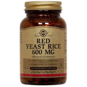 Solgar, Levedura de Arroz Vermelho 600 mg - 60 Cápsulas Vegetarianas