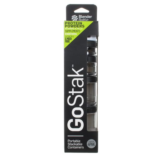 Sundesa Blender Bottle GoStak, Preto - Starter 4Pak