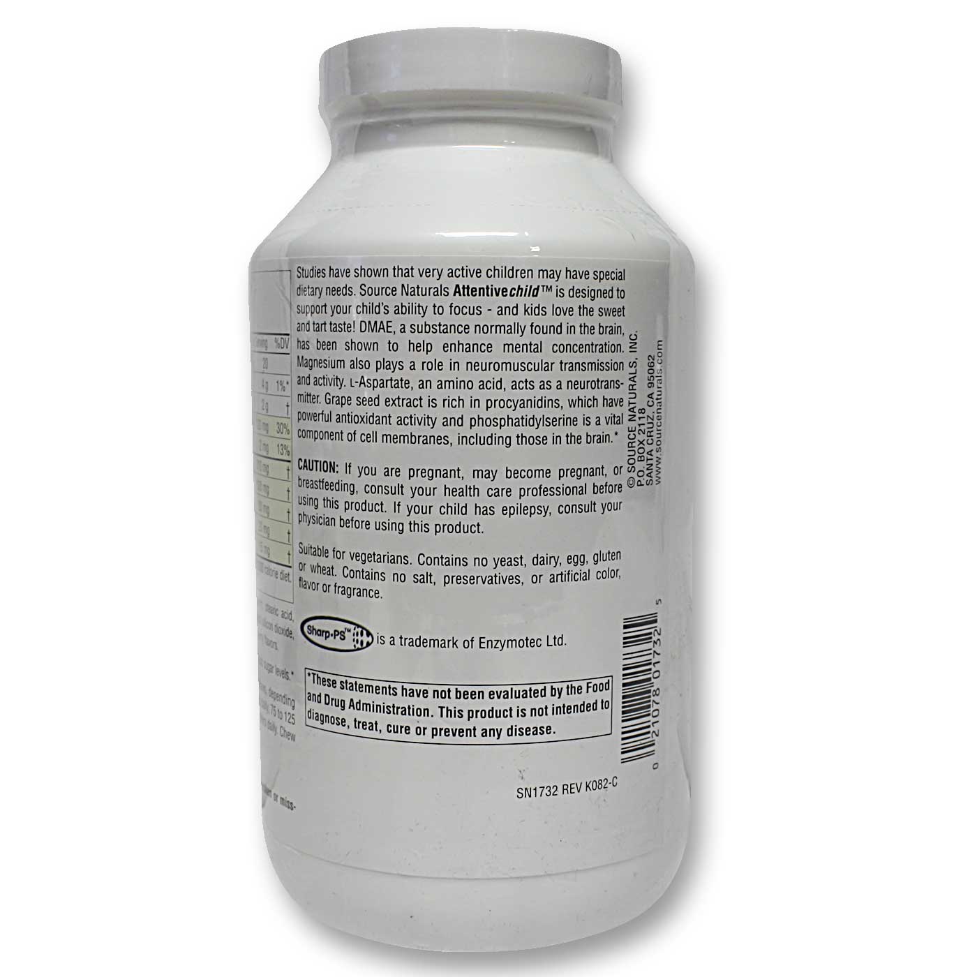 Source Naturals, Attentive child™ Concentração da Criança - 120 Pastilhas Mastigáveis - Imagem 3