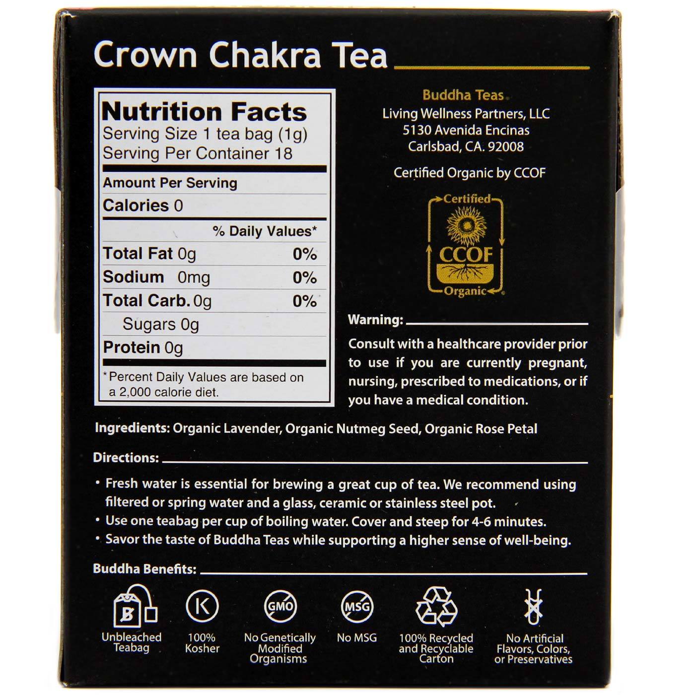 Buddha Teas, Chá para Meditação - Chakra da Coroa - Sahaasrana - 18 Saquinhos - Imagem 3