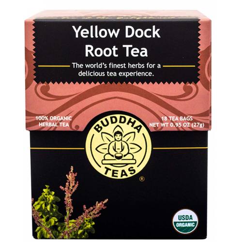 Buddha Teas, Yellow Dock Raíz - Chá de ervas - 18 Sacos