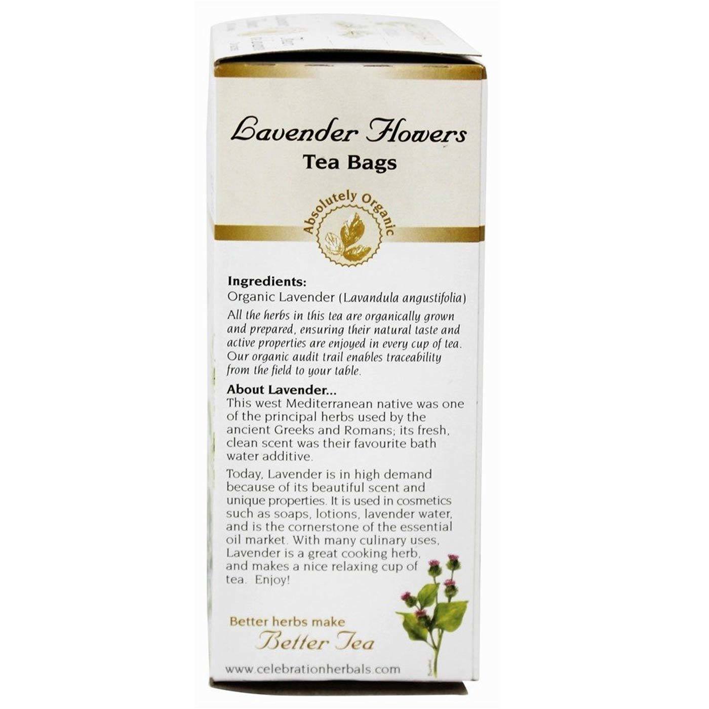 Celebration Herbals, Chá de Flores de Lavanda - Orgânico - 24 Sacos - Imagem 2