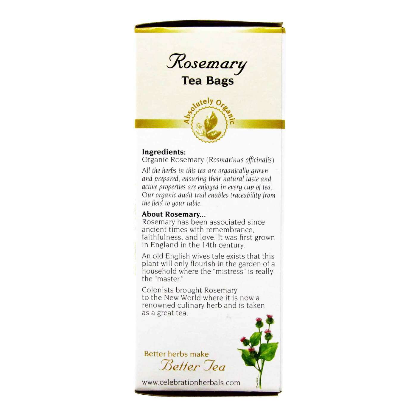 Celebration Herbals, Chá de Alecrim Orgânico - 24 Sacos - Imagem 2