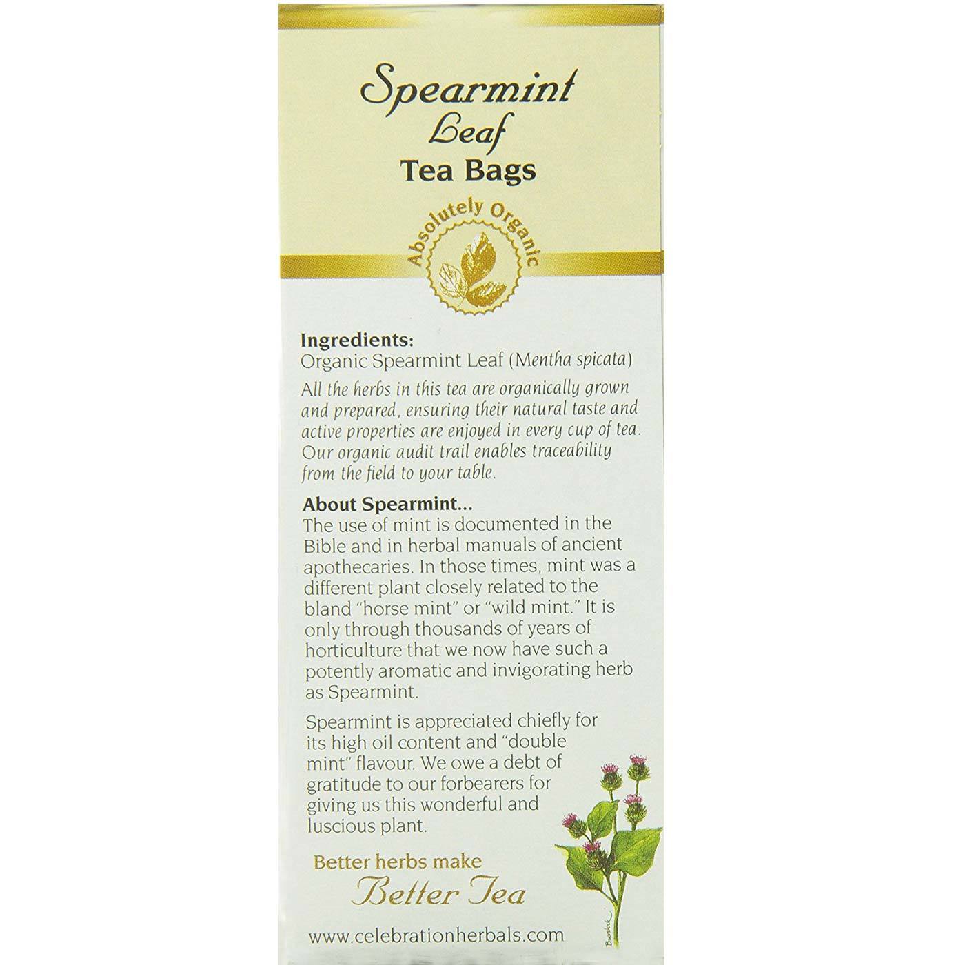 Celebration Herbals, Chá Orgânico de Folhas de Hortelã - 24 sacos de chá. - Imagem 2
