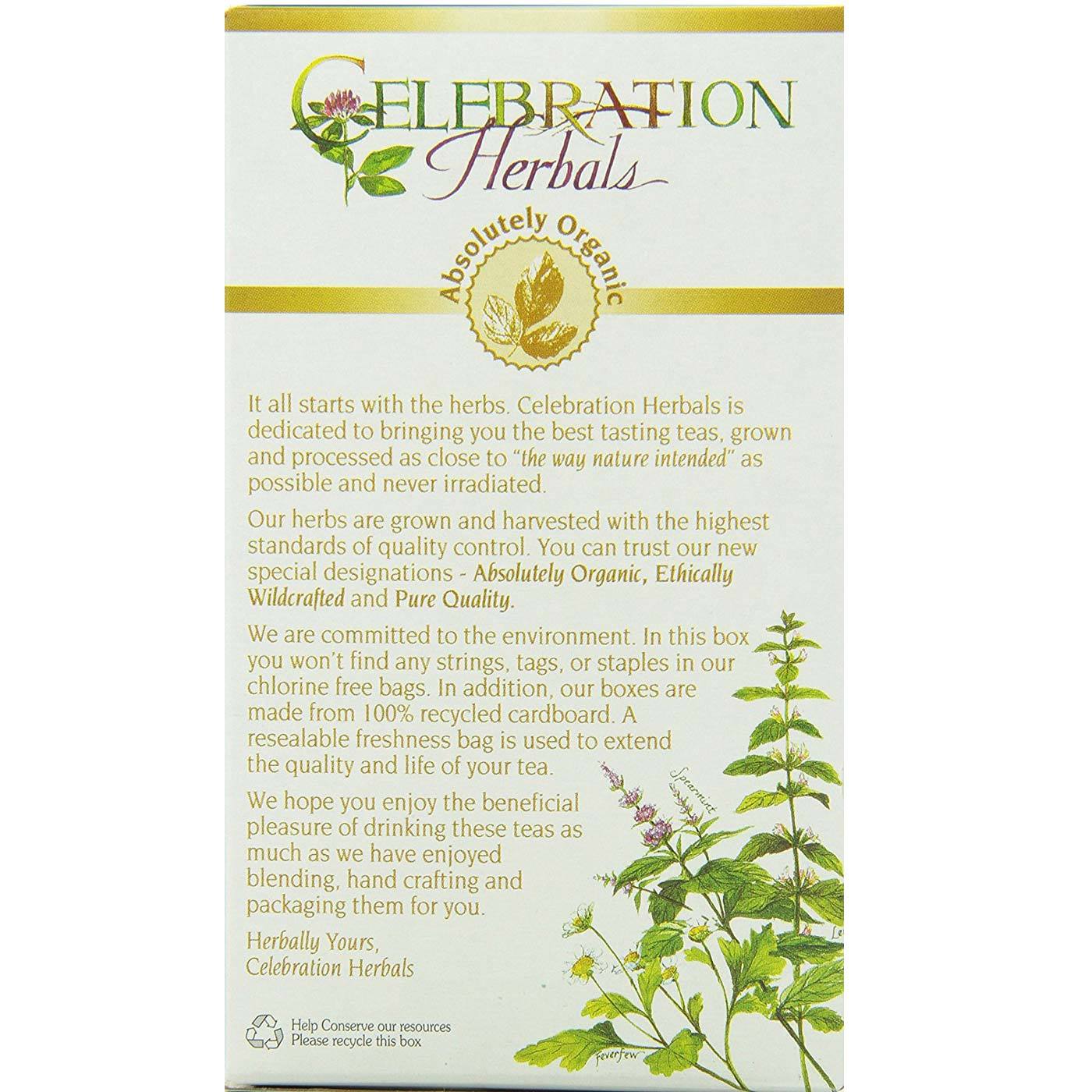 Celebration Herbals, Chá Orgânico de Folhas de Hortelã - 24 sacos de chá. - Imagem 3