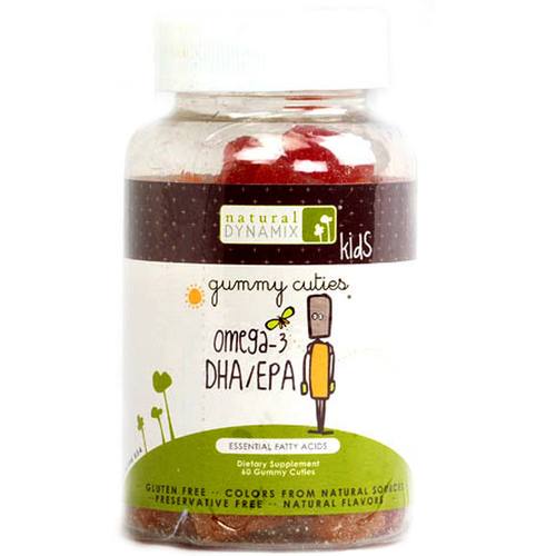 Natural Dynamix, Gomas com Ômega 3 e DHA/EPA para Crianças - 60 Gomas