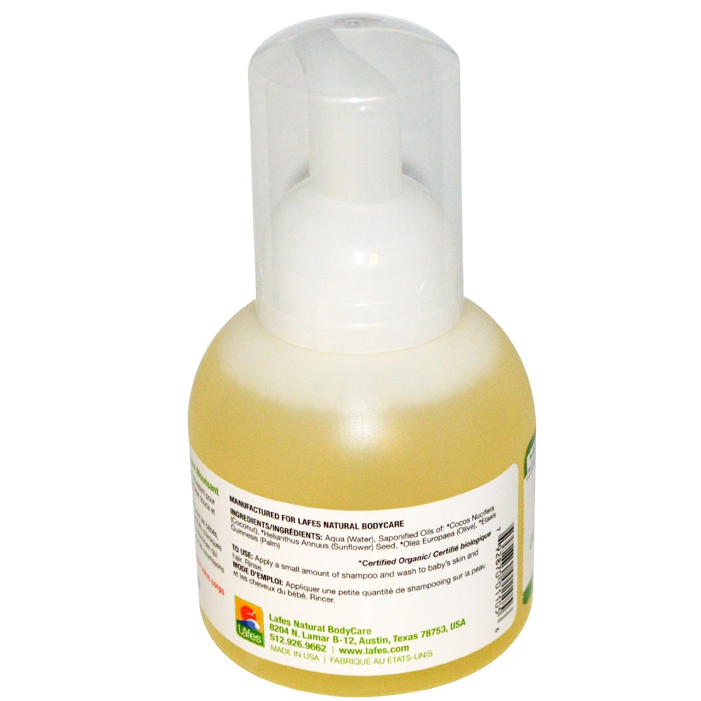 Lafe's Organic, Shampoo de banho para bebês - 354mL - Imagem 2