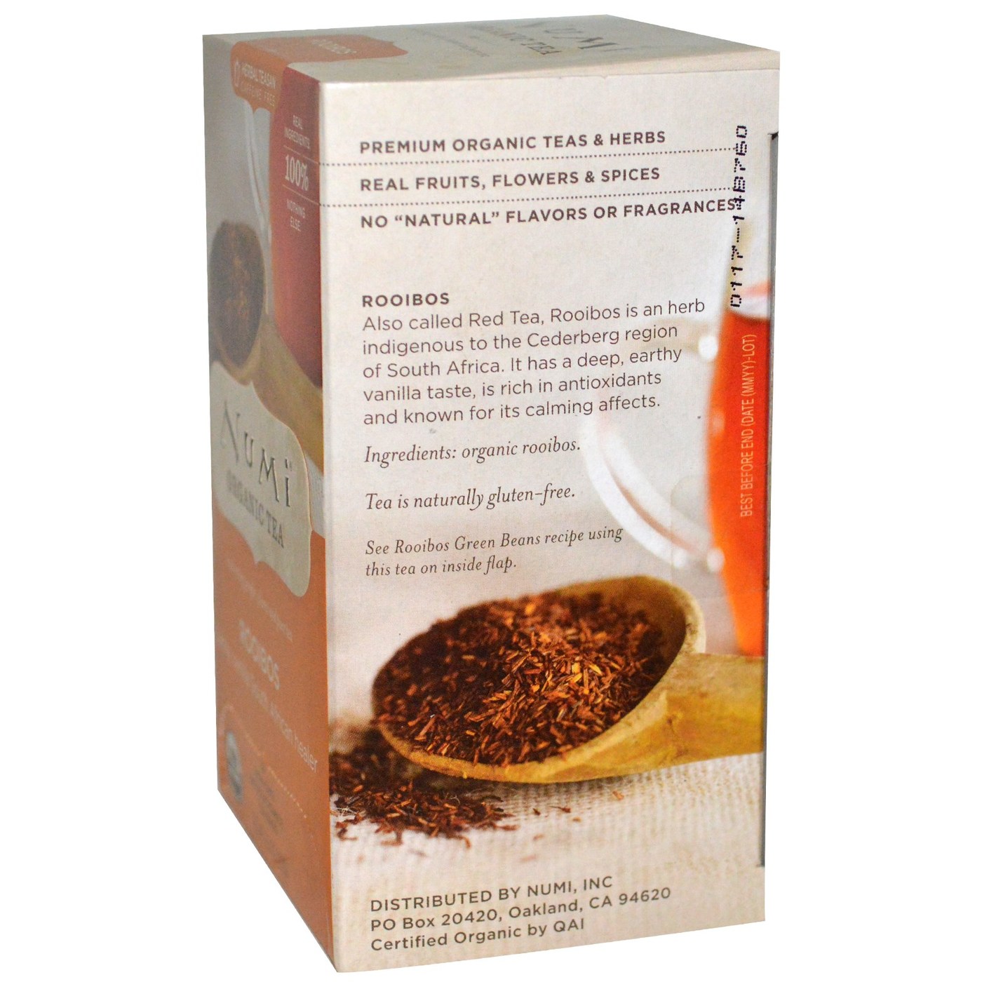 Numi Tea, Chá Orgânico de Rooibos - 18 Saquinhos de Chá - Imagem 2