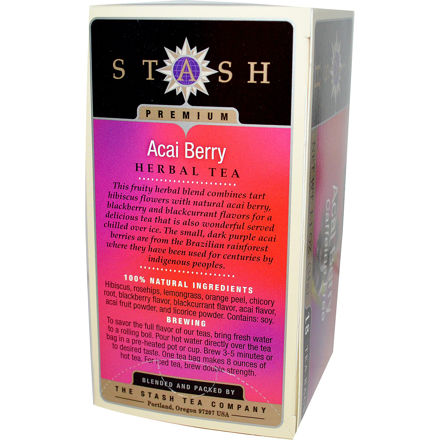 Stash Tea, Chá de Açaí - 18 Saquinhos de Chá - Imagem 2
