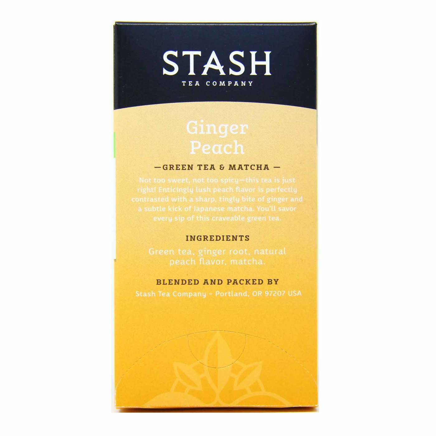 Stash Tea, Chá Verde Gengibre e Pêssego com Matcha - 18 Saquinhos de Chá - Imagem 4