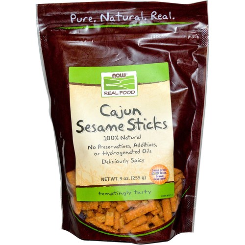 Now Foods, Palitinhos de Gergelim Cajun - 255 g
