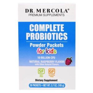 Comprar dr. Mercola, probiótico completo kids (10 billion cfu) - sabor framboesa - 30 pacotes preço no brasil crianças e bebês probióticos infantil suplemento importado loja 49 online promoção -
