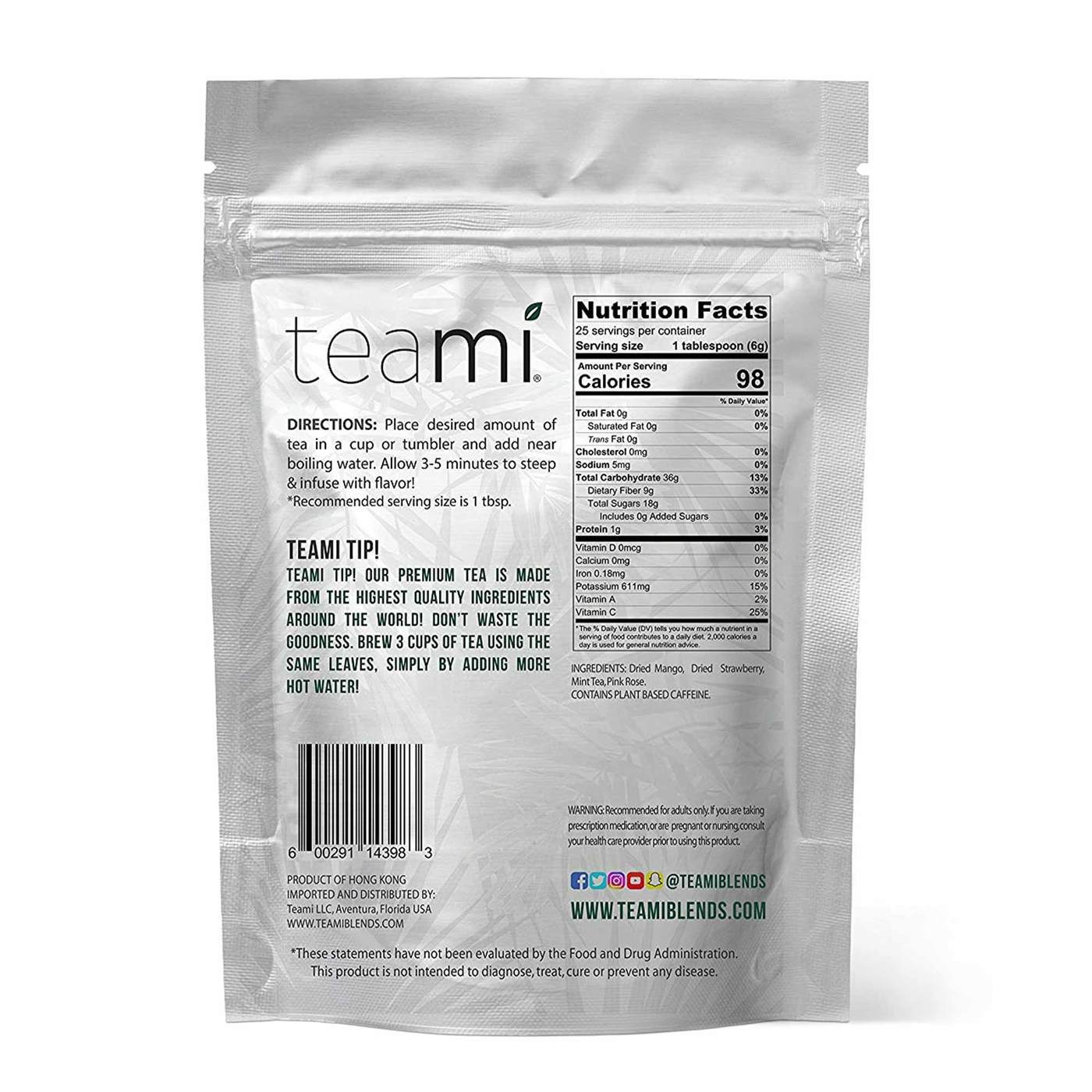 Teami Refresh - Mix de chá de folhas soltas - 150 g - Imagem 2