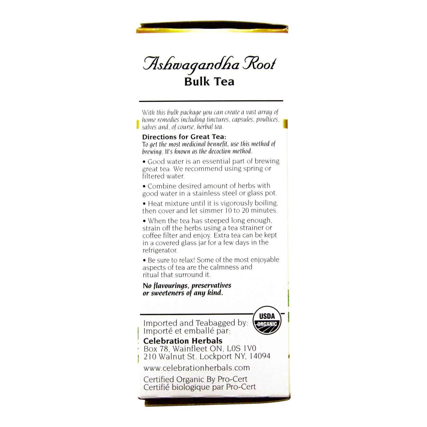 Celebration Herbals, Chá de Raiz de Ashwagandha - 40g - Imagem 2
