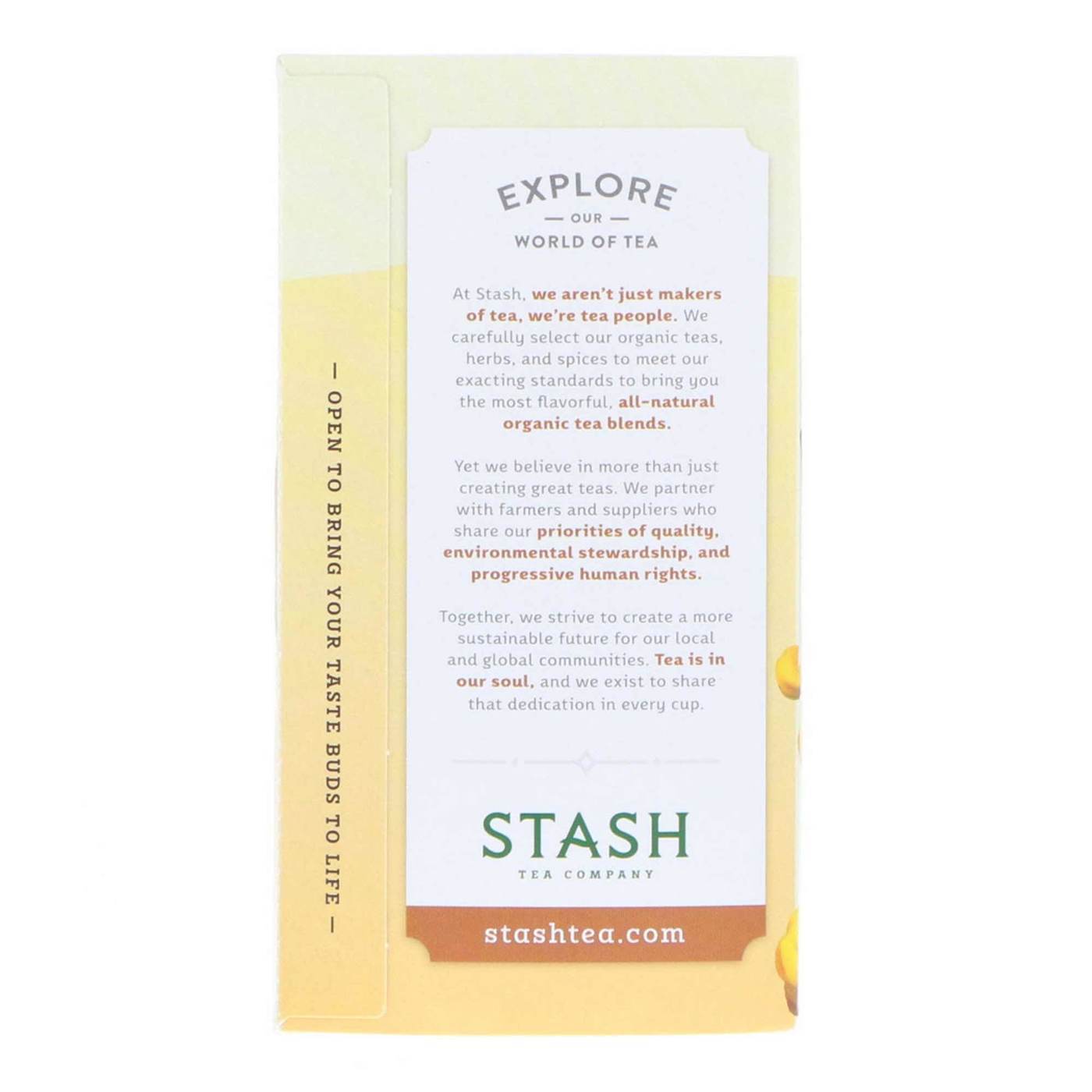 Stash Tea Organic, Chá de Ervas Orgânicas com Honeybush Rooibos e Baunilha - 18 Saquinhos de Chá - Imagem 3