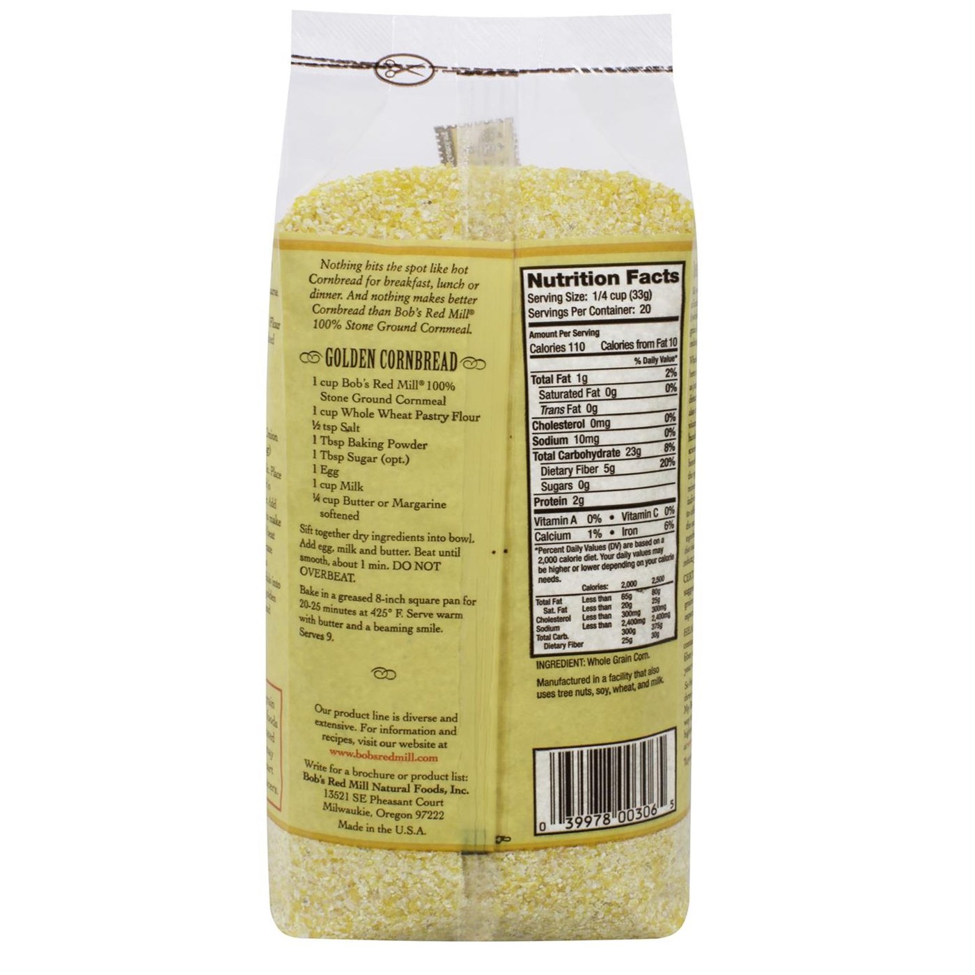 Bobs Red Mill Grosseiro Moer Fubá Grosso Moer 4-24 oz Bags - Imagem 2