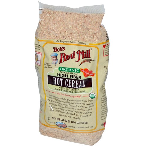 Bobs Red Mill Orgânicos Whole Grain alta fibra Hot Cereal (4 blocos) de 4 - 20 onças Bags