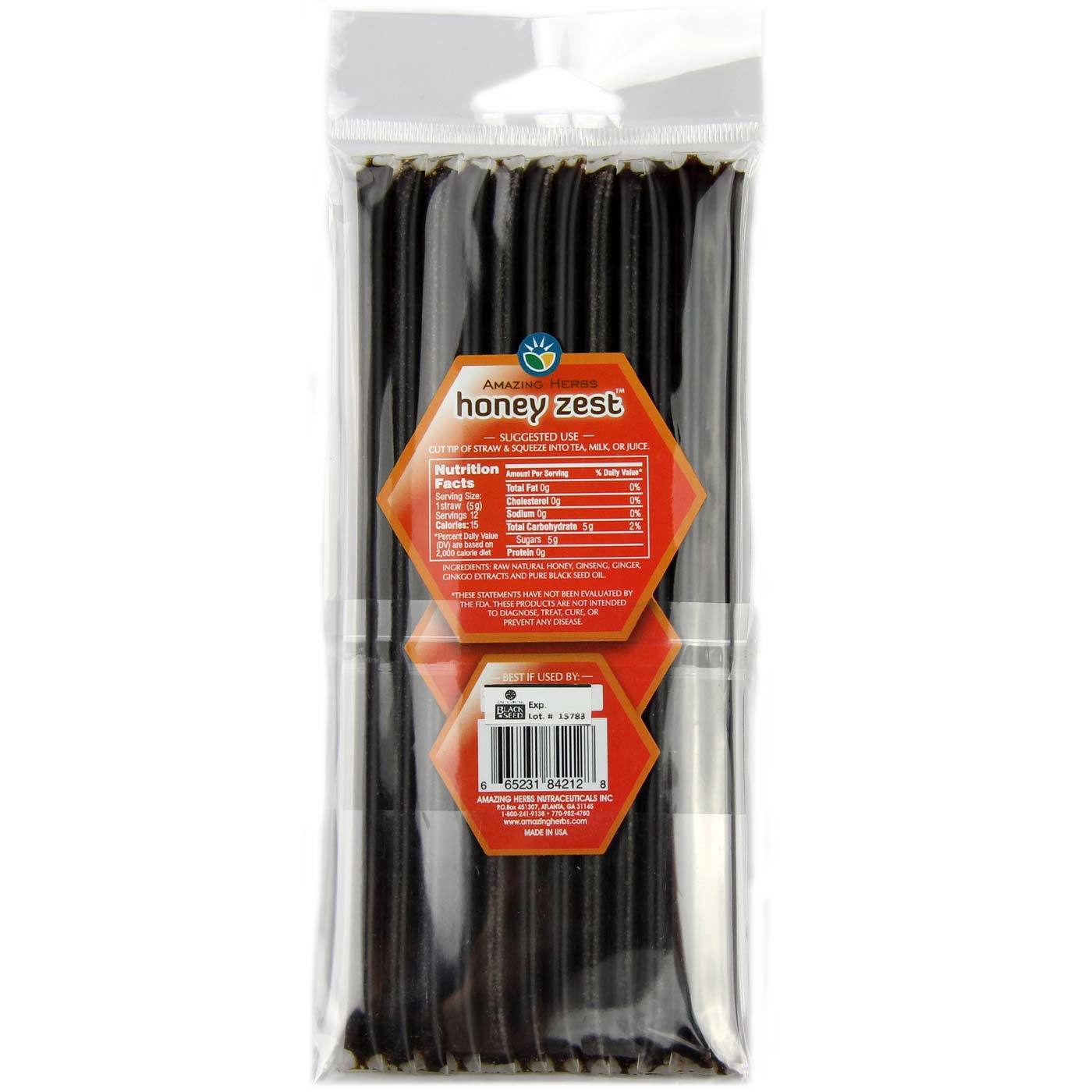 Amazing Ervas Mel Zest Energizing Blend - 12 Mel Sticks - Imagem 2