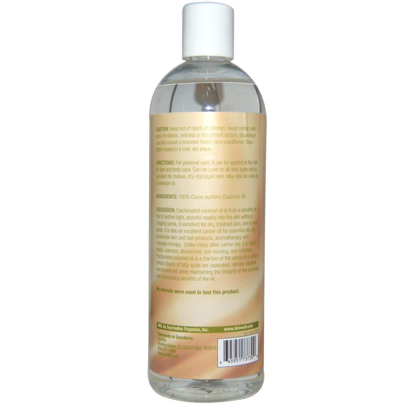 Life-Flo, Óleo de Coco Fracionado - 473 ml - Imagem 2