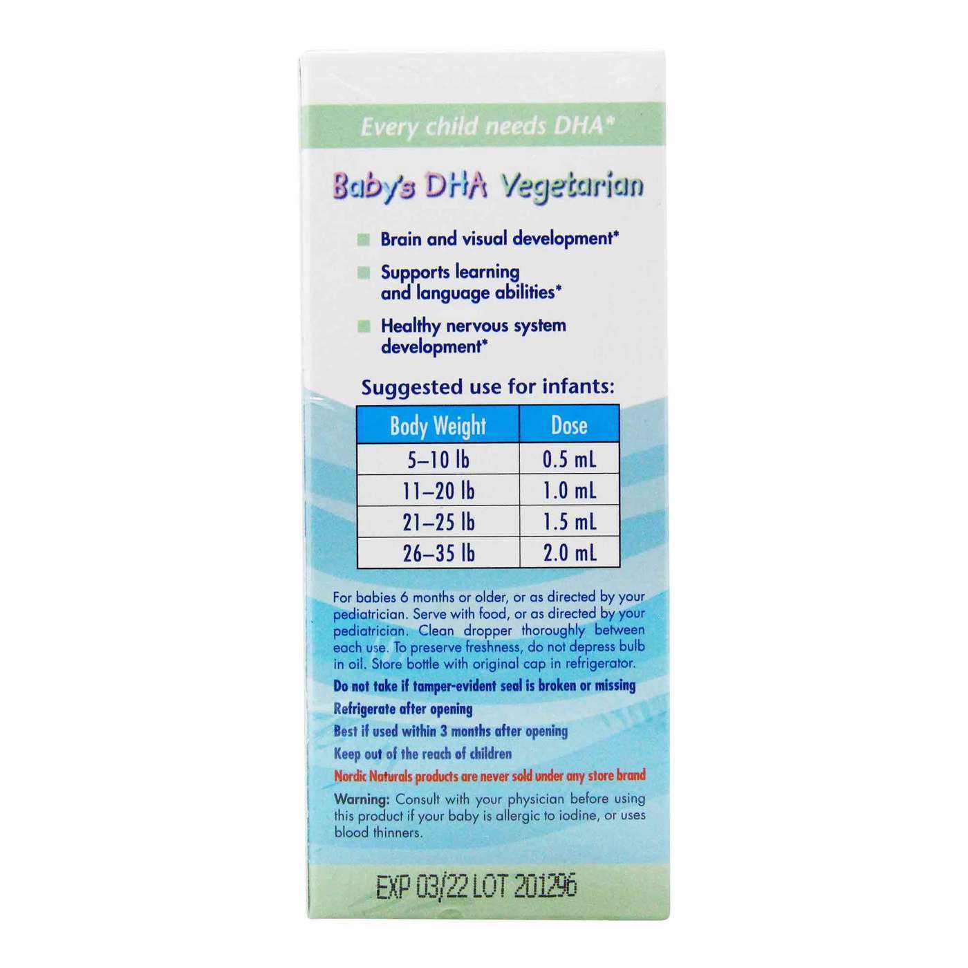 Nordic Naturals, Ômega 3 DHA Vegetariano do Bebê - 30 ml - Imagem 3