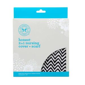 The Honest Company, 2-em-1 Babador e Lenço Orgânico, Chevron - 1 Unidade