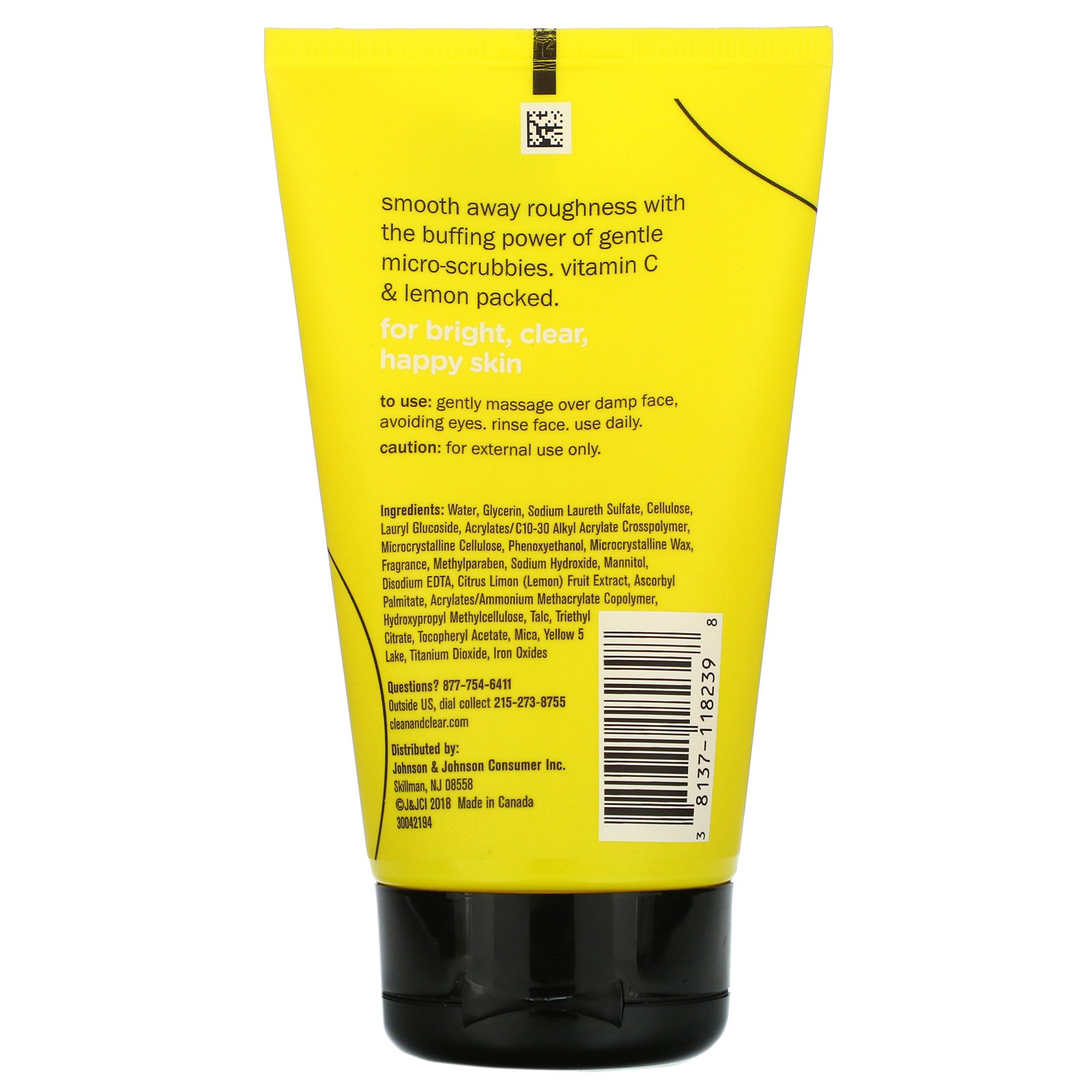 Clean & Clear, Lemon Zesty Scrub, 4.2 oz (119 g) - Imagem 2