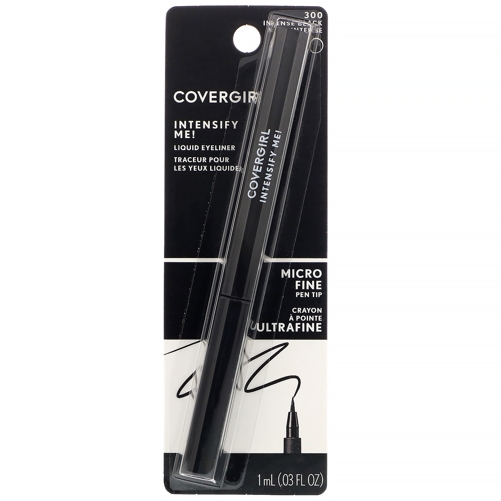 Covergirl, Intensify Me! Delineador líquido, 300 Preto intenso, 1 ml - Imagem 2