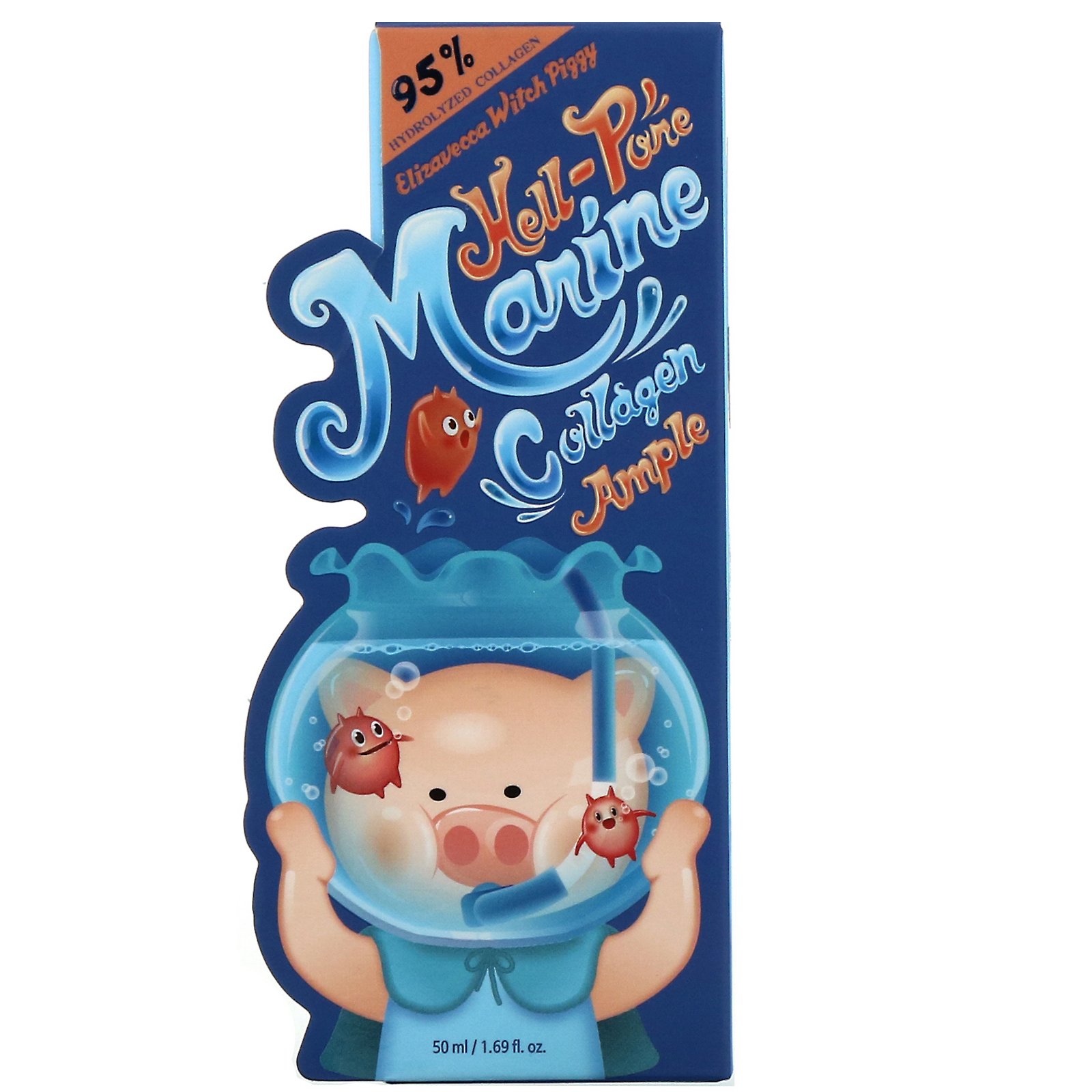 Elizavecca, Witch Piggy, Hell-Pore, Ampola de Colágeno Marinho, 50 ml (1,69 fl oz) - Imagem 2