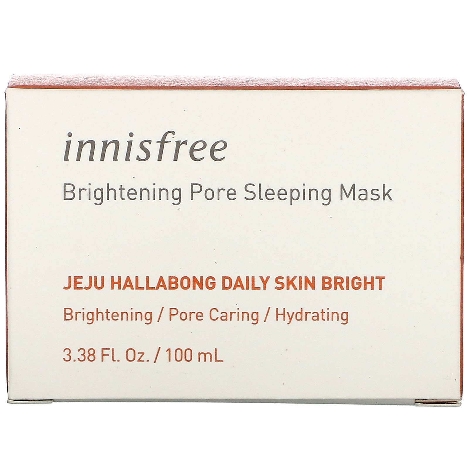 Innisfree, Jeju Hallabong Daily Skin Bright, Brightening Pore Sleeping Mask, 3.38 fl oz (100 ml) - Imagem 2