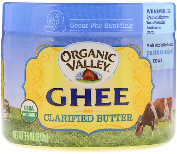Organic Valley, Manteiga Ghee Clarificada, 7,5 oz (212 g)