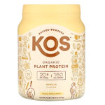 Comprar kos, organic plant protein, vanilla, 1. 2 lb (555 g) preço no brasil kos marcas a-z misturas à base de plantas nutrição esportiva proteína proteínas à base de plantas suplemento importado loja 1 online promoção -