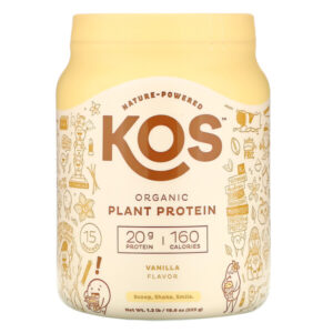 Comprar kos, organic plant protein, vanilla, 1. 2 lb (555 g) preço no brasil kos marcas a-z misturas à base de plantas nutrição esportiva proteína proteínas à base de plantas suplemento importado loja 7 online promoção -
