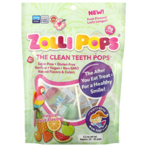 Comprar zollipops, the clean teeth pops, tropical fruits, 23-25 pops, 5. 2 oz preço no brasil alimentos & lanches doces suplemento importado loja 179 online promoção -