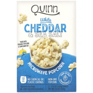 Comprar quinn popcorn, microwave popcorn, white cheddar & sea salt, 2 bags, 3. 5 oz (100 g) each preço no brasil alimentos marcas a-z petiscos e lanches pipoca quinn popcorn suplemento importado loja 7 online promoção - 16 de agosto de 2022