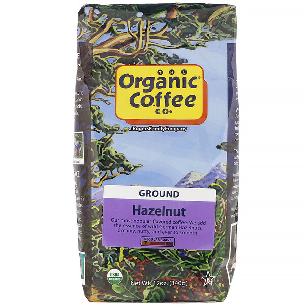 Organic Coffee Co., Avelã, Moída, 340 g (12 oz)