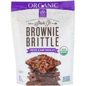 Comprar sheila g's, brownie brittle orgânico, pretzel e chocolate amargo, 5 oz (142 g) preço no brasil alimentos & lanches biscoitos suplemento importado loja 25 online promoção -