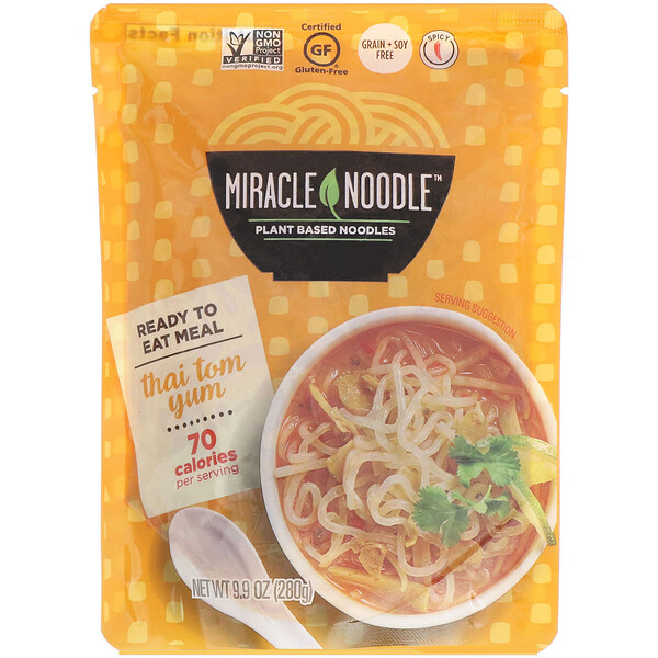 Miracle Noodle, Refeição Pronta para Comer, Thai Tom Yum, 280 g (9,9 oz)