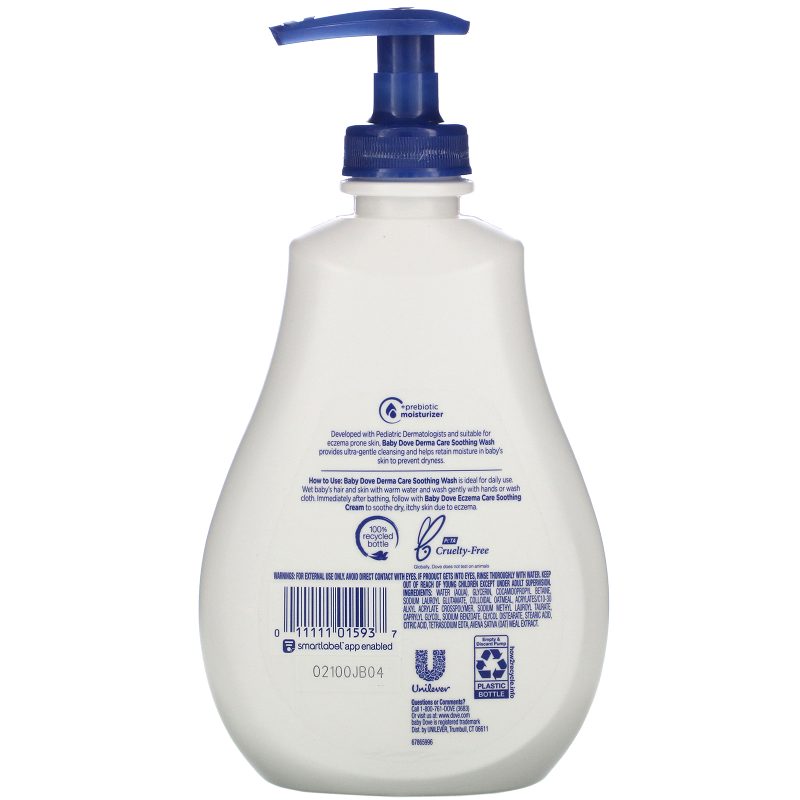 Dove, Baby Dove, Derma Care, Soothing Wash, 13 fl oz (384 ml) - Imagem 2