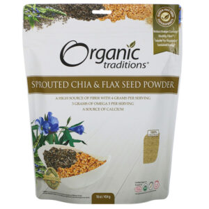 Comprar organic traditions, sprouted chia & flax seed powder, 16 oz (454 g) preço no brasil alimentos & lanches sementes de chia suplemento importado loja 209 online promoção -