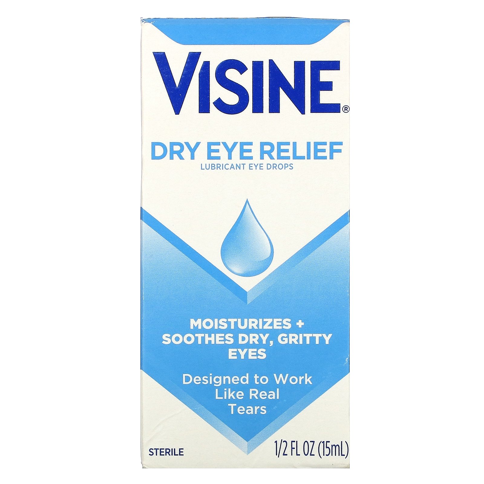 Visine, Dry Eye Relief, Lubricant Eye Drops, 1/2 fl oz (15 ml) - Imagem 2