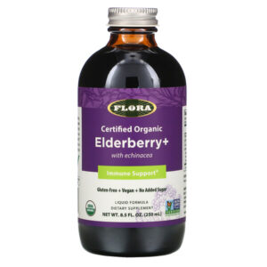 Comprar flora, certified organic elderberry +, 8. 5 fl oz (250 ml) preço no brasil melatonina sedativos tópicos de saúde suplemento importado loja 59 online promoção -