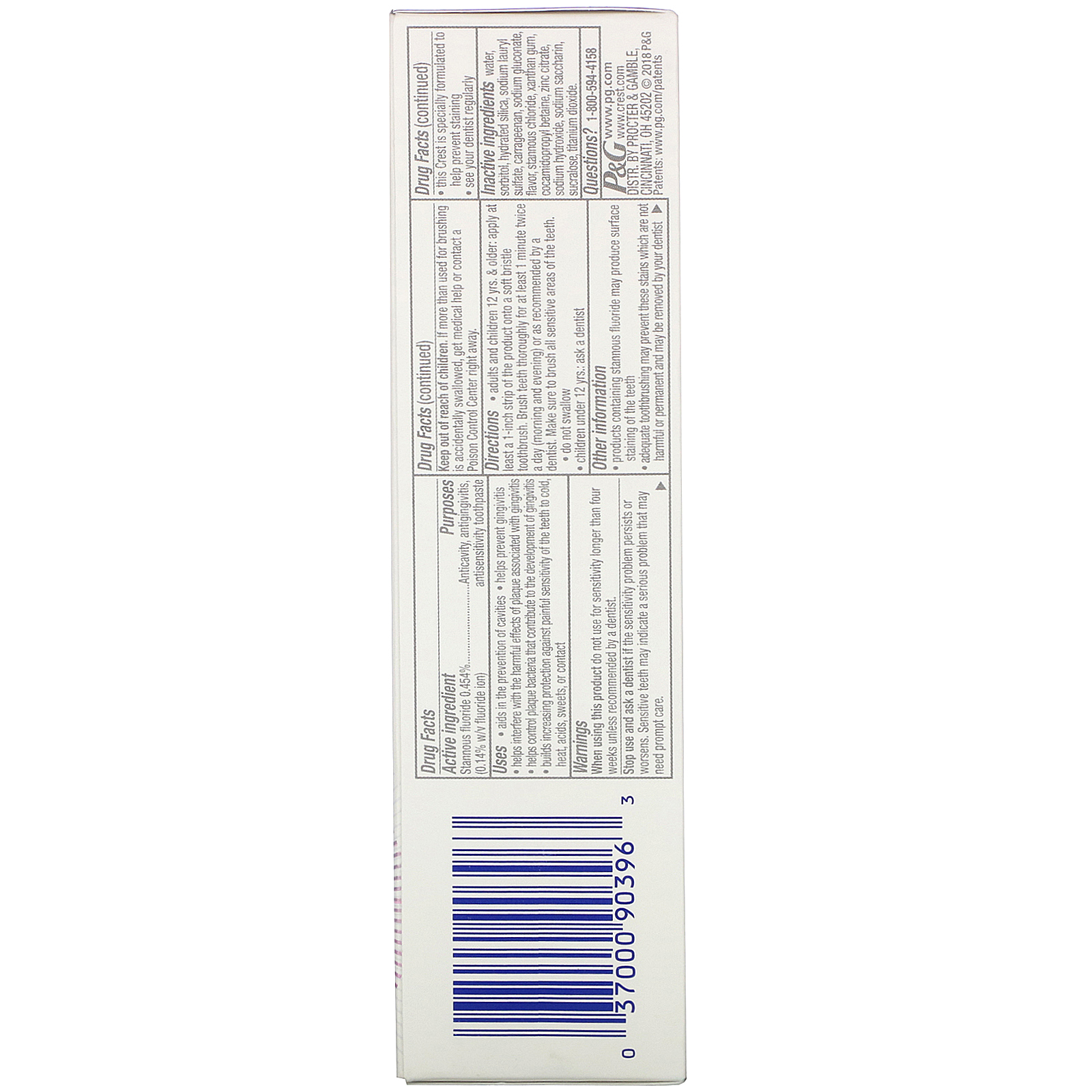 Crest, Pro Health, Gum & Sensitivity, Fluoride Toothpaste, Soft Mint, 4.1 oz (116 g) - Imagem 3