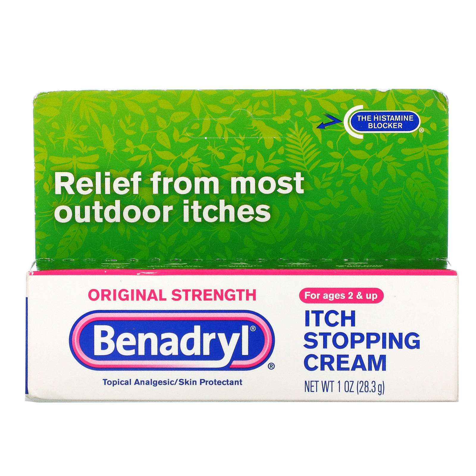 Benadryl, Original Strength, Itch Stopping Cream, Ages 2+, 1 oz (28.3 g) - Imagem 2