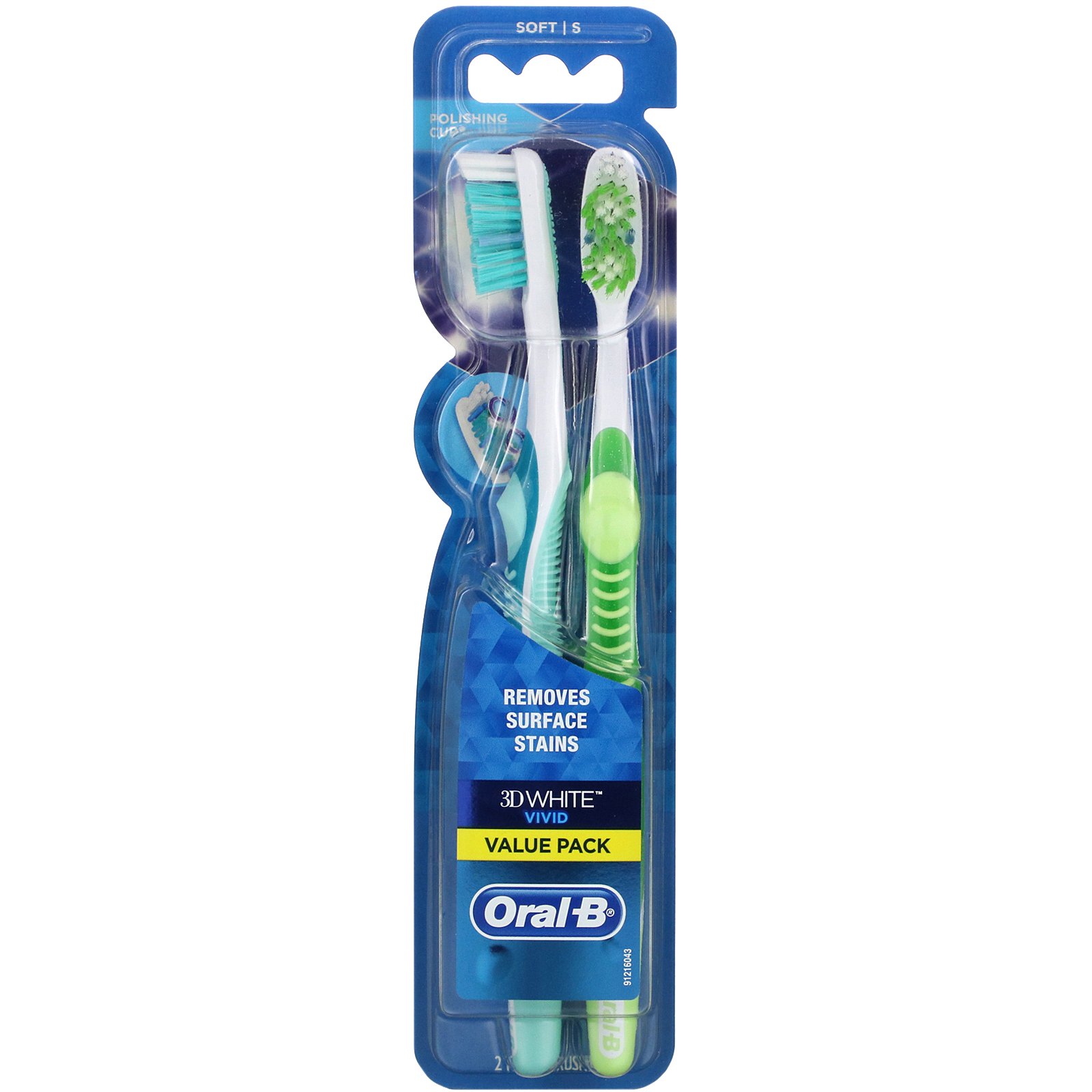 Oral-B, 3D White, Vivid Toothbrush, Soft, 2 Pack - Imagem 2